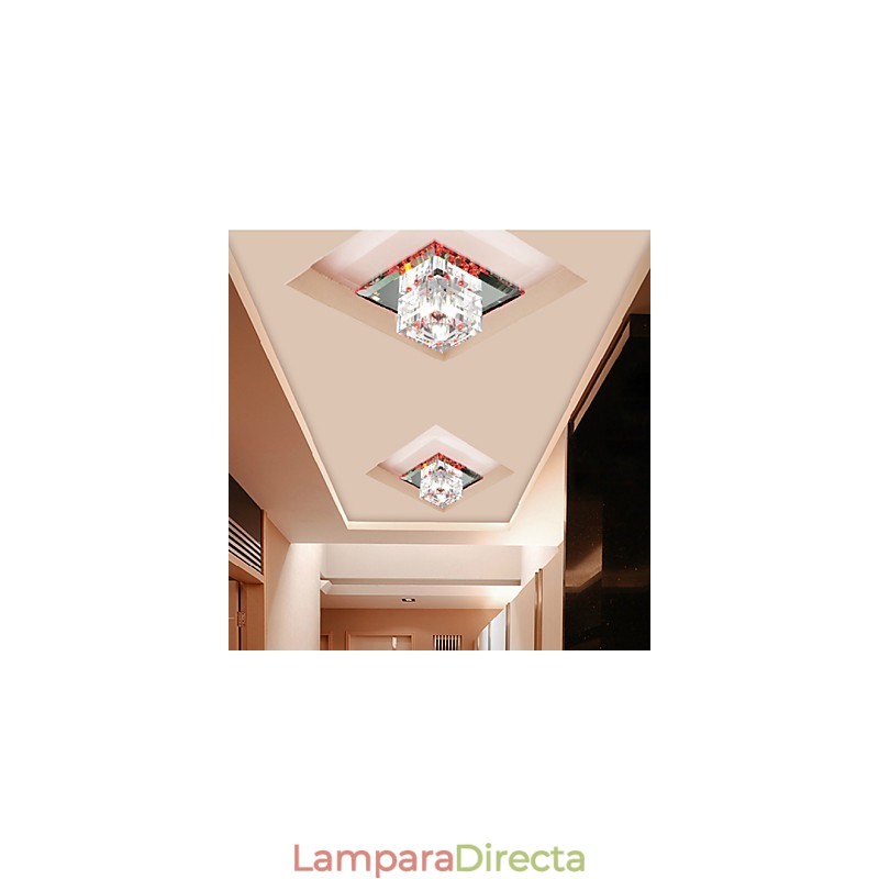 Lámpara de cristal entre focos SMD, lámpara creativa, tubo de luz, luz de cúpula absorbente