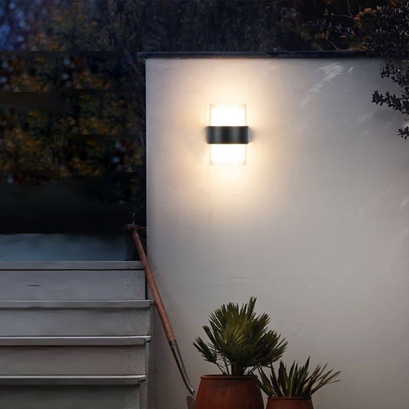 Lámpara de pared minimalista acrílica impermeable para patio
