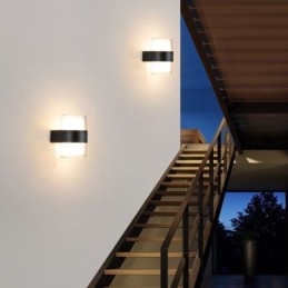 Lámpara de pared minimalista acrílica impermeable para patio