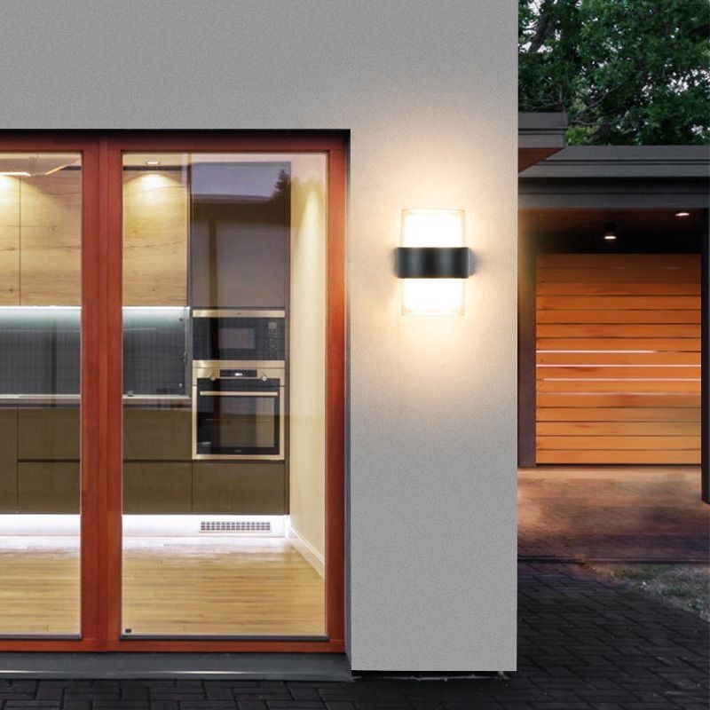 Lámpara de pared minimalista acrílica impermeable para patio