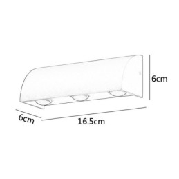 Lámpara de pared de aluminio impermeable para escaleras