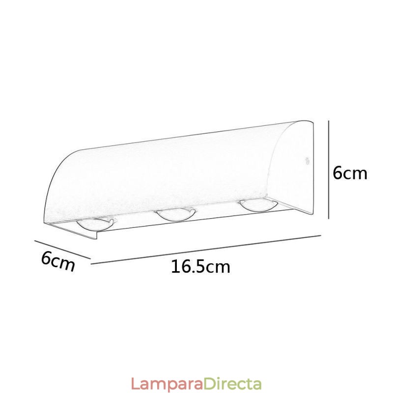Lámpara de pared de aluminio impermeable para escaleras