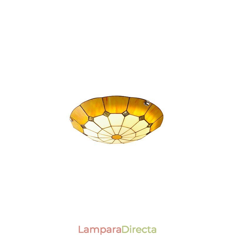 Lámpara de techo de estilo mediterráneo, lámpara romántica, diámetro 40 cm.