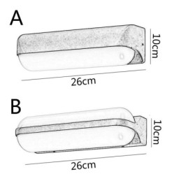 Lámpara de pared de aluminio impermeable, luz de pared para escalera, baño, pasillo