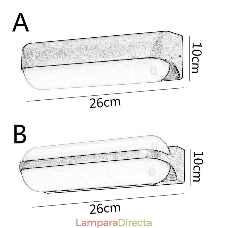 Lámpara de pared de aluminio impermeable, luz de pared para escalera, baño, pasillo