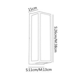 Lámpara de pared rectangular moderna e impermeable para porche de villa