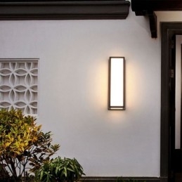 Lámpara de pared rectangular moderna e impermeable para porche de villa