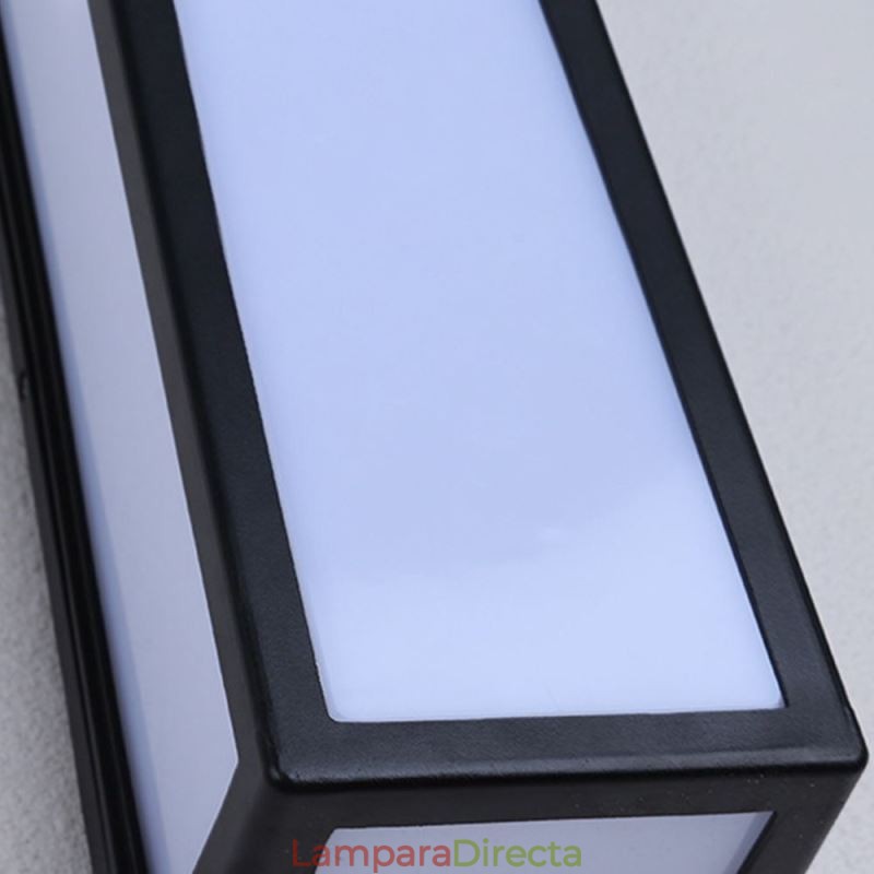 Lámpara de pared rectangular moderna e impermeable para porche de villa