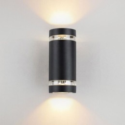 Lámpara de pared de aluminio de doble cabezal, resistente al agua, con iluminación vertical.