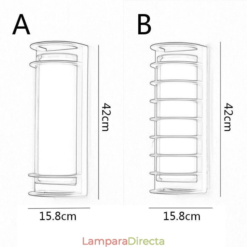Lámpara de pared impermeable, luz de pared para pasillo, patio