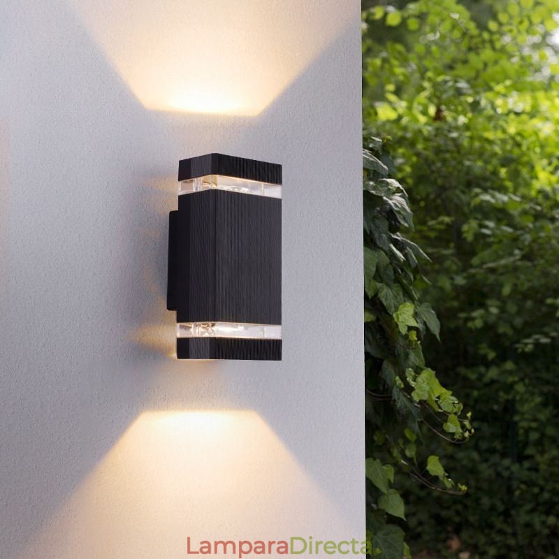 Apliques de pared de aluminio sencillos, lámpara de pared impermeable para patio y porche