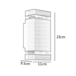 Apliques de pared de aluminio sencillos, lámpara de pared impermeable para patio y porche