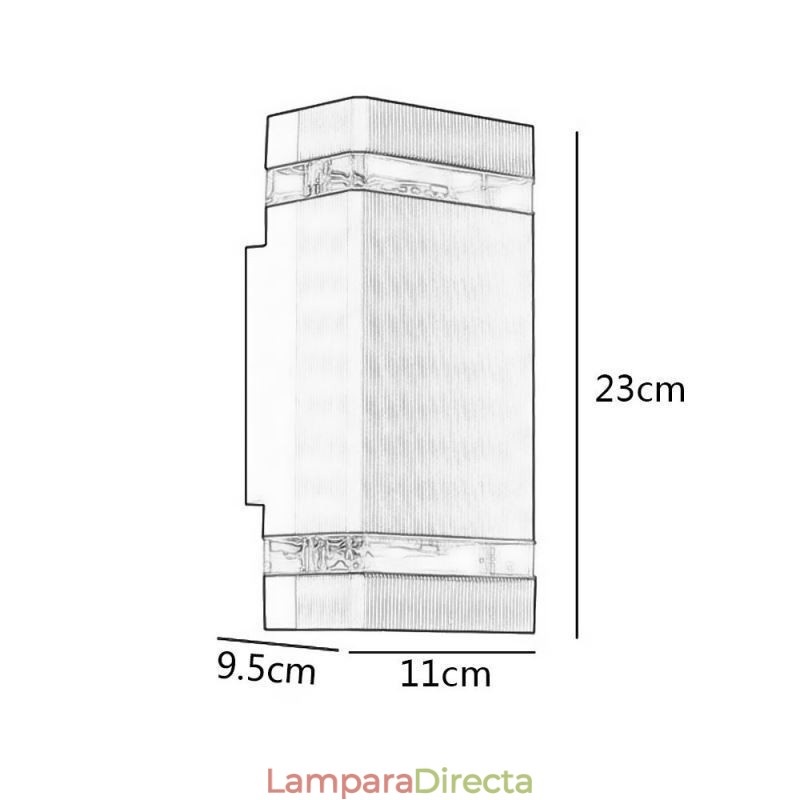 Apliques de pared de aluminio sencillos, lámpara de pared impermeable para patio y porche