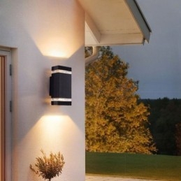 Apliques de pared de aluminio sencillos, lámpara de pared impermeable para patio y porche