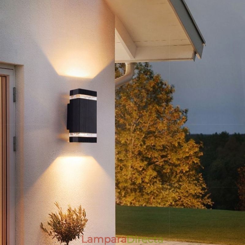 Apliques de pared de aluminio sencillos, lámpara de pared impermeable para patio y porche