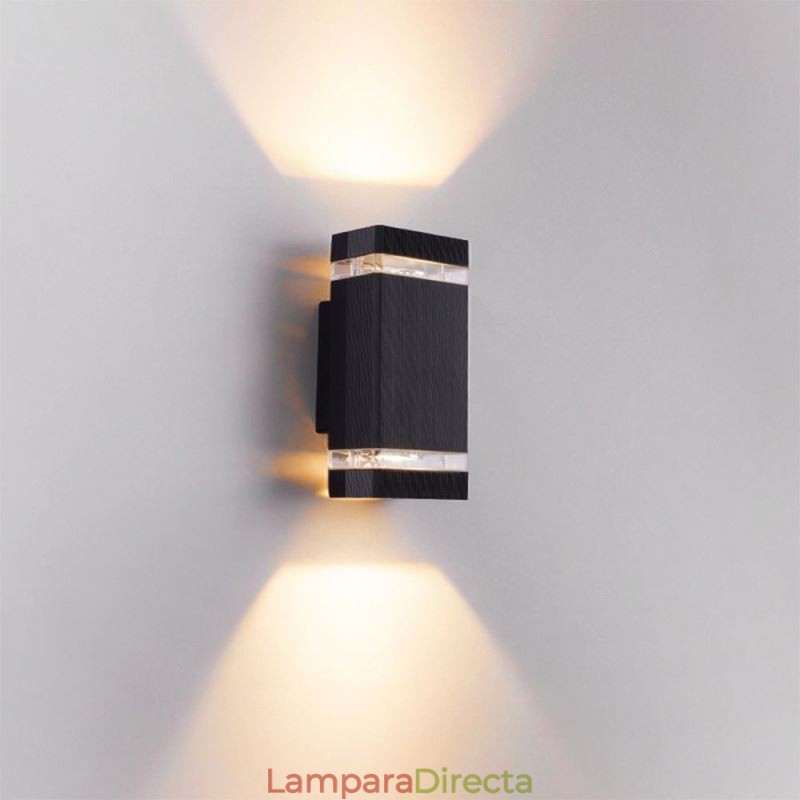 Apliques de pared de aluminio sencillos, lámpara de pared impermeable para patio y porche