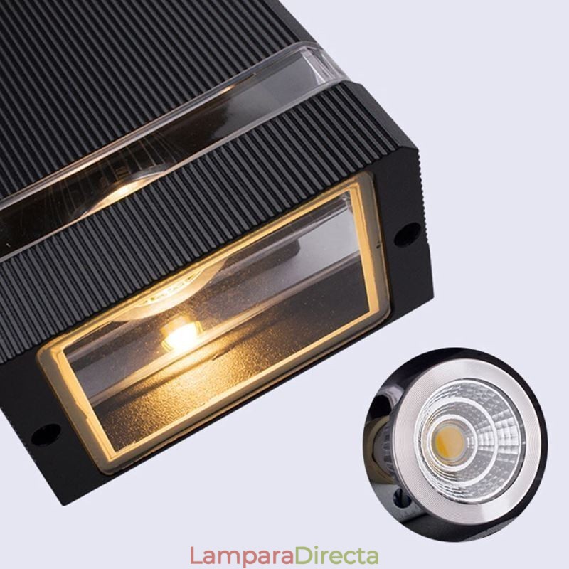 Apliques de pared de aluminio sencillos, lámpara de pared impermeable para patio y porche