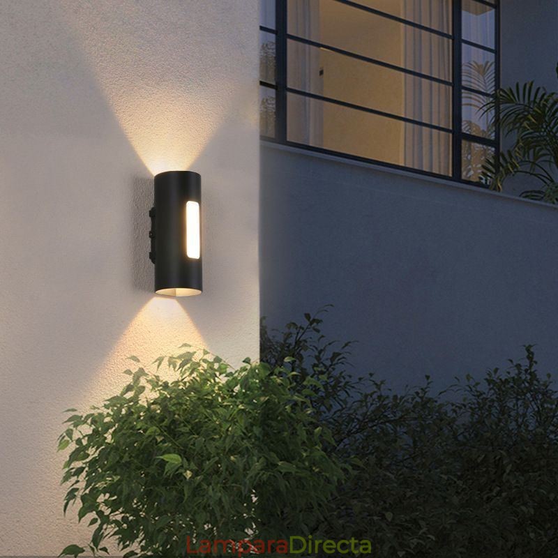 Lámpara de pared de aluminio impermeable para patio