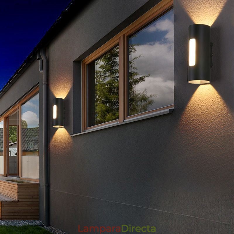 Lámpara de pared de aluminio impermeable para patio