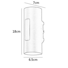 Lámpara de pared de aluminio impermeable para patio