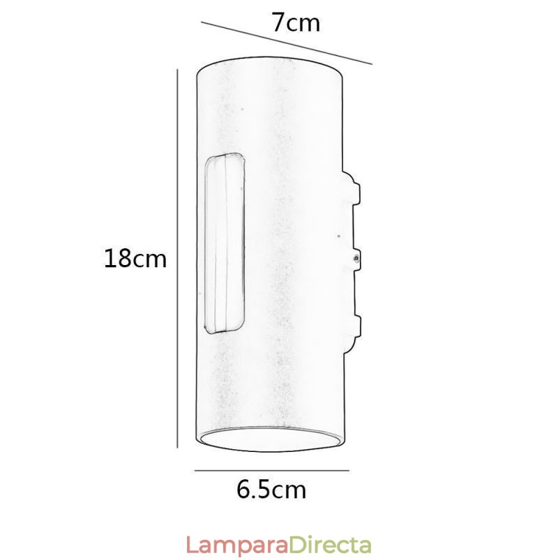 Lámpara de pared de aluminio impermeable para patio