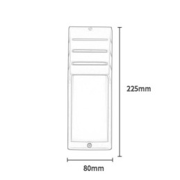 Lámpara de pared de aluminio negro para porche exterior, impermeable, para jardín y patio.