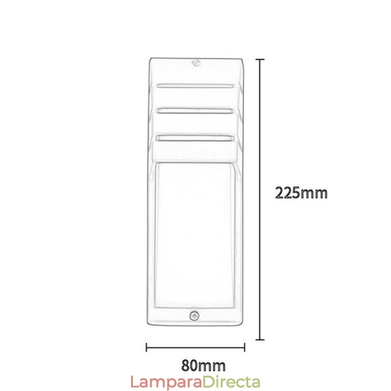 Lámpara de pared de aluminio negro para porche exterior, impermeable, para jardín y patio.