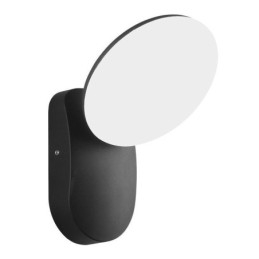 Lámpara de pared minimalista moderna de aluminio para jardín, resistente al agua, con forma de media luna.