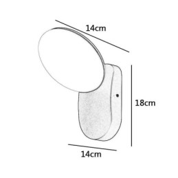 Lámpara de pared minimalista moderna de aluminio para jardín, resistente al agua, con forma de media luna.