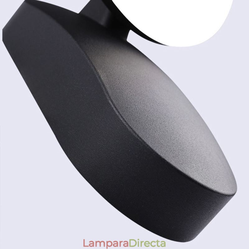 Lámpara de pared minimalista moderna de aluminio para jardín, resistente al agua, con forma de media luna.