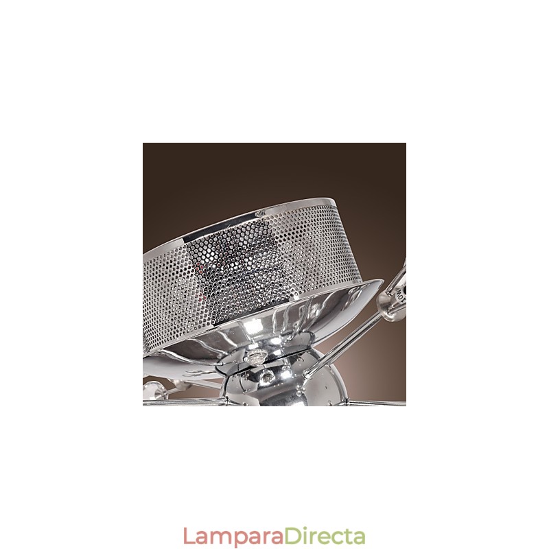 Lámpara de techo moderna contemporánea de metal cromado y cristal
