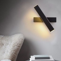 Lámpara de pared giratoria para mesita de noche, de aluminio.