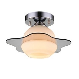 Lámpara de techo moderna empotrada de 1 luz, contemporánea, de metal