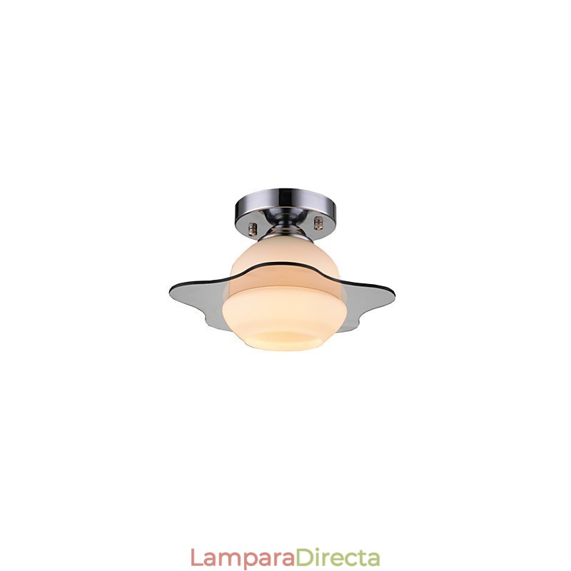 Lámpara de techo moderna empotrada de 1 luz, contemporánea, de metal