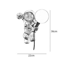 Aplique de pared moderno con diseño de astronauta creativo de resina para niños