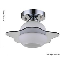 Lámpara de techo moderna empotrada de 1 luz, contemporánea, de metal