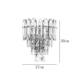 Aplique de pared de cristal, lámpara de pared moderna de cristal K9