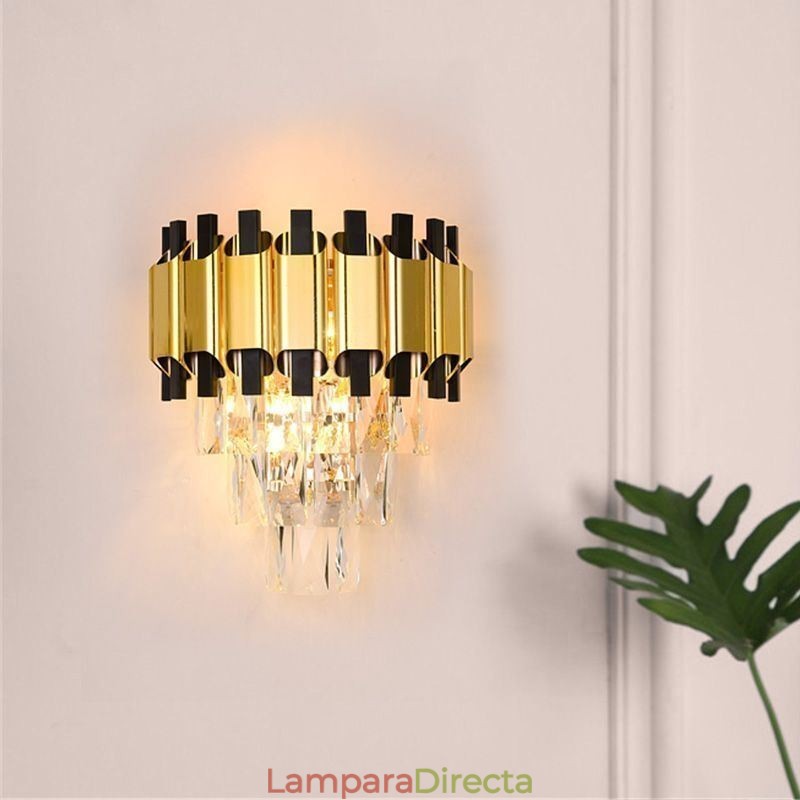 Aplique de pared moderno de cristal colgante con cableado de 11,81" de alto