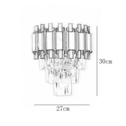 Aplique de pared moderno de cristal colgante con cableado de 11,81" de alto