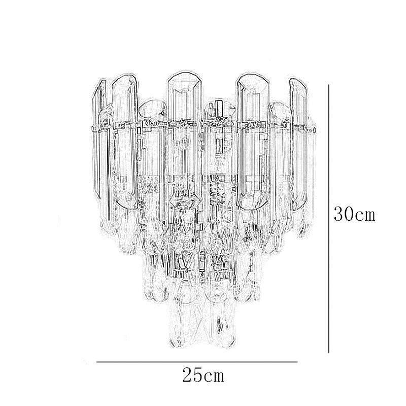 Apliques de pared europeos, luces de pared de cristal para baño