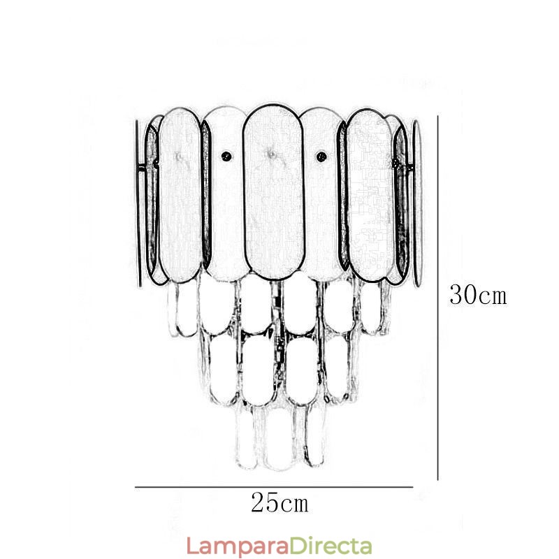 Lámpara de pared de cristal moderna, lámpara de pared, accesorios de noche