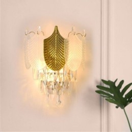 Aplique de pared de cristal moderno, base 2X
