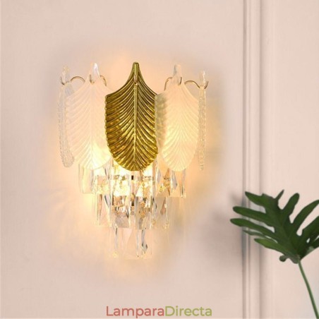 Aplique de pared de cristal moderno, base 2X Aplique de pared de cristal moderno, base 2X