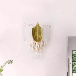 Aplique de pared de cristal moderno, base 2X