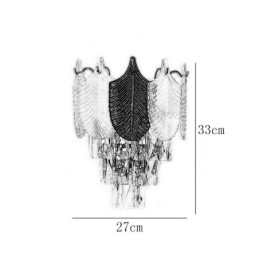 Aplique de pared de cristal moderno, base 2X