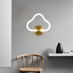 Lámpara de pared con forma de nube, luces decorativas artísticas