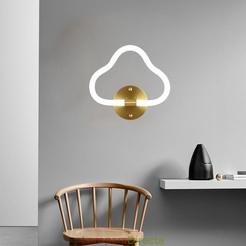 Lámpara de pared con forma de nube, luces decorativas artísticas