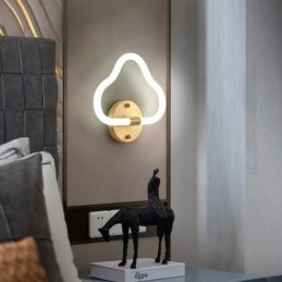 Lámpara de pared con forma de nube, luces decorativas artísticas
