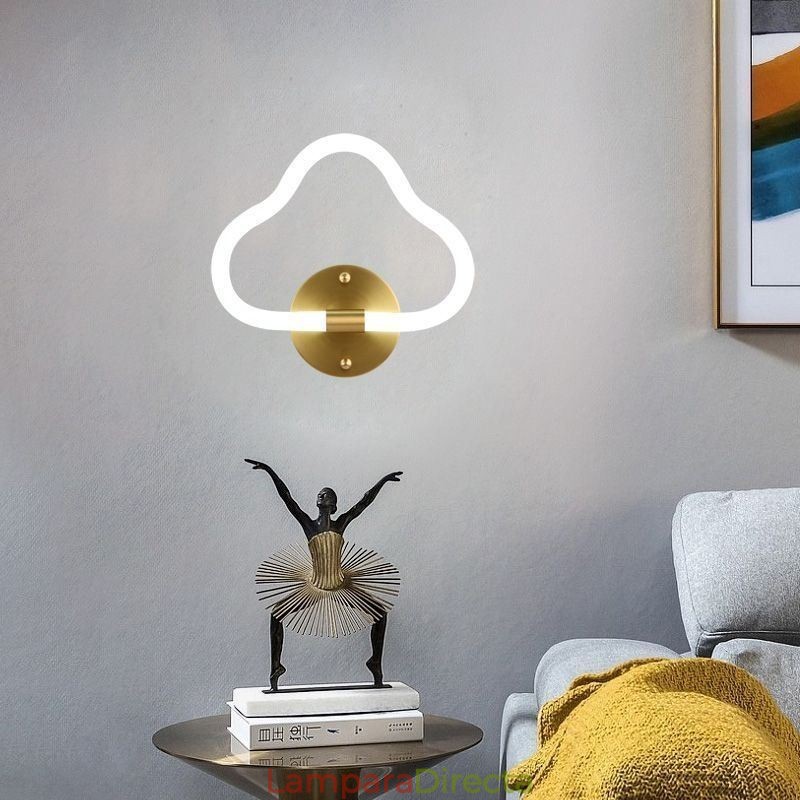 Lámpara de pared con forma de nube, luces decorativas artísticas