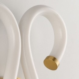 Lámpara de pared moderna con diseño creativo de cuerno de oveja de cobre, 2 luces
